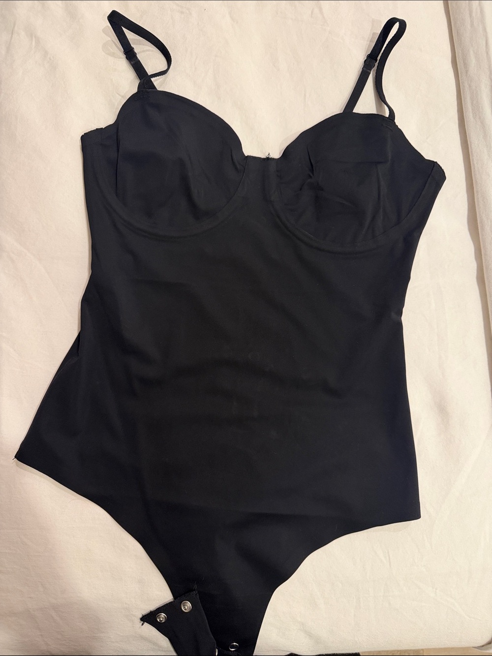 Black Women’s Bodysuit Top - Sleek Supportive Design
